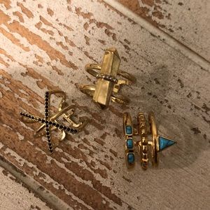 Set of 3 Stella and Dot rings